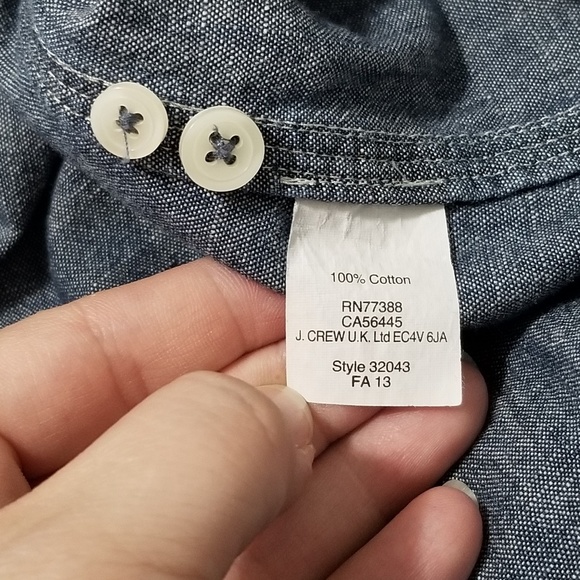 J. Crew Chambray Perfect Shirt Button Down - Picture 8 of 8